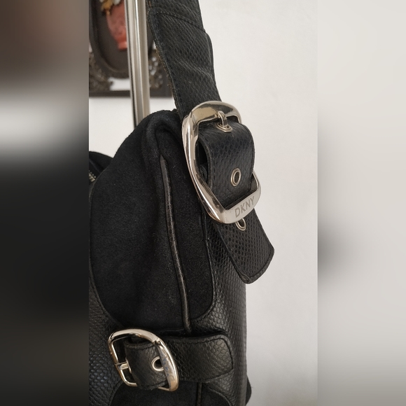 DKNY Suede Hobo Hand Bag - Picture 11 of 14